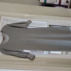 Lilla P Gray cotton/modal Sweater s/s  Knit Dress Size Small SOFT